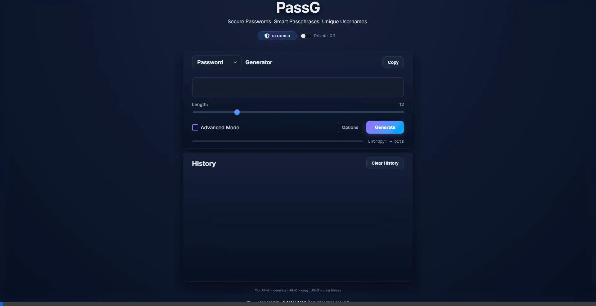 Password Generator - Advanced security tool